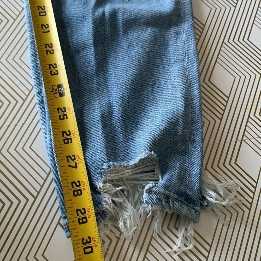 American Eagle "Mom Jean" Blue Jeans Size 4 Long #410 - Picture 11 of 12